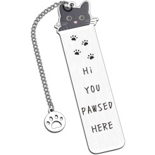 Cat Lover Gifts for Women & Teens – Cat Bookmark, Easter Basket Stuffer, Compatible with All Books