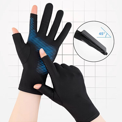 UV-Protection Ice Silk Gloves for Cycling