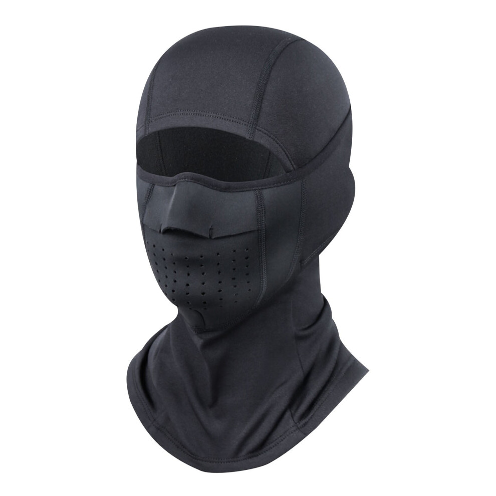 Thermal Fleece Hoodie Mask Â Windproof Winter Face Mask & Balaclava For Skiing, Cycling, Outdoor (Black) Black 9044386840264