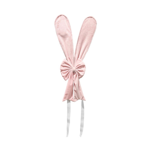 Ensemble de housse extensible pour chaise à oreilles de lapin roses 1