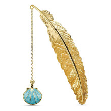 Metal Feather Bookmarks,Vintage Creative Bookmark Reading Bookmarks with Pendant Marker are Unique Gifts for Women,Kids, Students