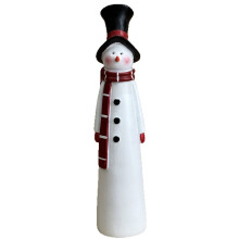 Figurines artisanales de Père Noël et de bonhomme de neige - Décorations de Noël pour l'intérieur et l'extérieur, statues de Noël en résine,
