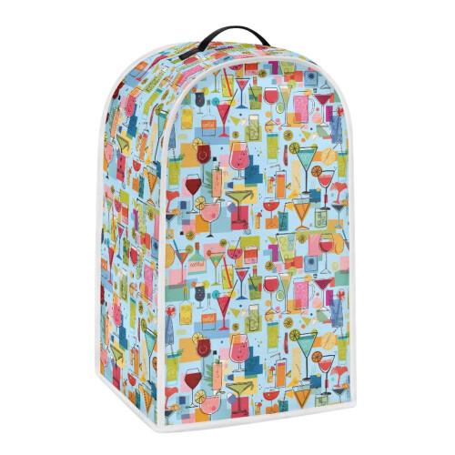 Glass Shape Pattern Design Dust Cover with Multifunctional AntiSlip Coffee Machine Dust Cover Fitted Elastic 1