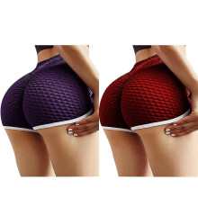 Pantaloni scurți de yoga cu talie înaltă pentru femei, elastici pentru ridicarea feselor