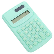 Cute Portable Calculator in Green, Made of Plastic and Silicone, Ideal for Home Use