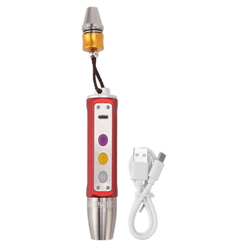 High-Intensity Jade LED Flashlight with 3 Light Sources and Dimming Feature 1