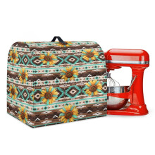 Portable Kitchen Mixer Dust Cover with Top Handle, Sunflower Tribal Pattern, Compatible with 4.5–5 Qt Stand Mixers