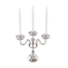 1/12 Dollhouse Candle Holder Doll House Candlestick for Cabinet Shelf Mantel Silver and White