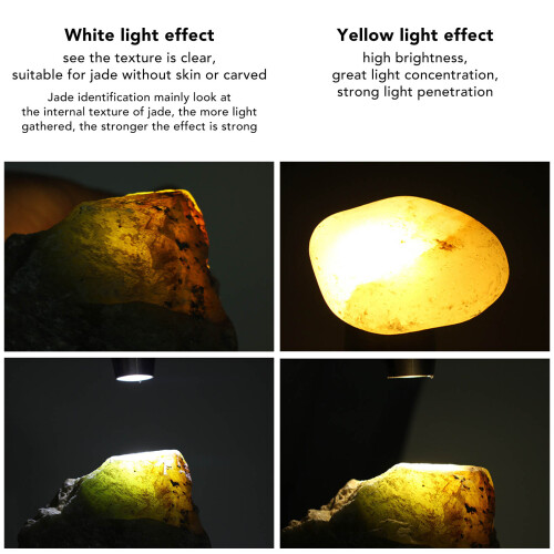 High-Intensity Jade LED Flashlight with 3 Light Sources and Dimming Feature 2
