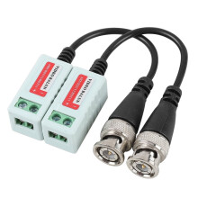Video-Transceiver, Zubehör für Heimüberwachung, 2 Stück tragbarer HD-CVI/HDVI/AHD passiver Video-Balun-Transceiver-Kabel-Tuner für Kameras