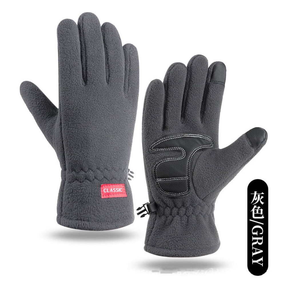 Winter Men's/Women's Polar Fleece Thermal Gloves Â Waterproof, Windproof, Non-Slip, Touchscreen Compatible Black 974856500154