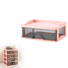 Boîte de rangement cosmétique transparente à plusieurs niveaux pour coiffeuse – Organiseur élégant à 1 niveau, compatible avec les étagères