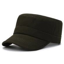 Gorra militar de algodón lavado a la moda – Gorra ajustable de protección solar estilo cadete para hombres y mujeres, parte superior plana,