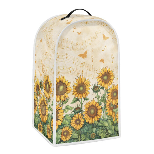 Sunflower Notes Blender Cover with Handle for Dust 1