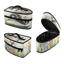Irons Organizer Bag Hummingbird Flowers Design Protective Zipper Closure Portable Travel Iron Organizer, Case Only