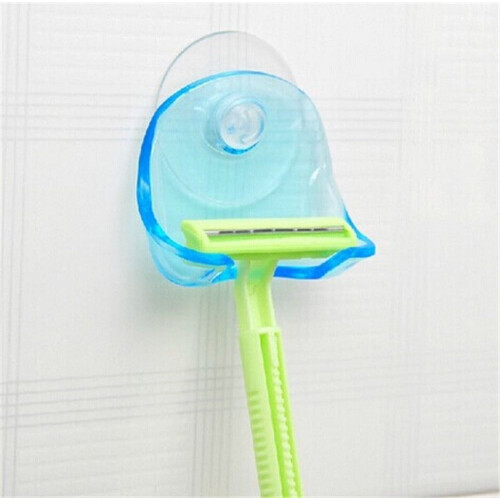 Shaver Toothbrush Holder with Suction Cup, Wall-Mounted Multi-Function Single Waterproof Hook for Dorm Bathrooms and Shower