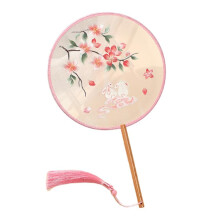 Clearance Under $10 Chinese Round Hand Fans with Tassel, Double Embroidery & Translucent Design – Compatible with Ancient Court Style