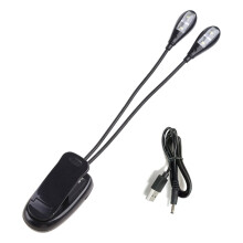 Lampe de lecture à piles ROCKROK2 - Petite lampe LED pour bibliothèque, veilleuse pour étudiant avec support.