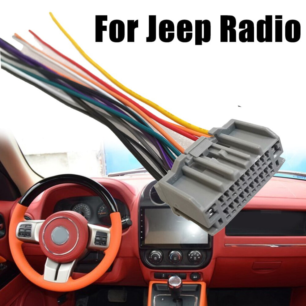 Car Audio Stereo Wiring Harness Adapter Plug For Jeep For Wrangler Radio Cd 9130661163095