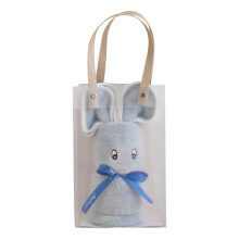 Ensemble de serviettes de bain et de visage à motif lapin - Serviettes douces et absorbantes en velours haute densité avec bords repliés, cadeau