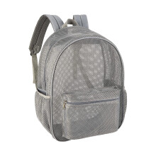 Heavy Duty Mesh Backpack, See Through College Backpack with Padded Shoulder Straps for Commuting, Swimming, Travel, Beach, School Supplies