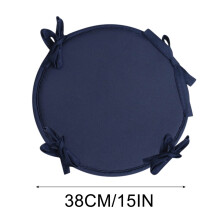 Coussins de chaise ronds, coussin de siège intérieur/extérieur de 38 cm avec attaches, coussin de siège de jardin/terrasse/maison, coussin