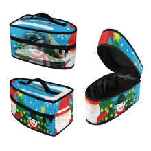 Santa Claus and Snowman Pattern Dustproof Iron Organizer Lightweight with Zipper Closure Thanksgiving, Case Only