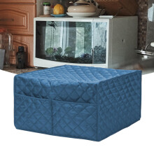 Microwave Cover Small Kitchen Appliance Cover Sturdy Front Pockets Outdoor Stain Resistant Machine Protector Countertop Ovens Cover Blue