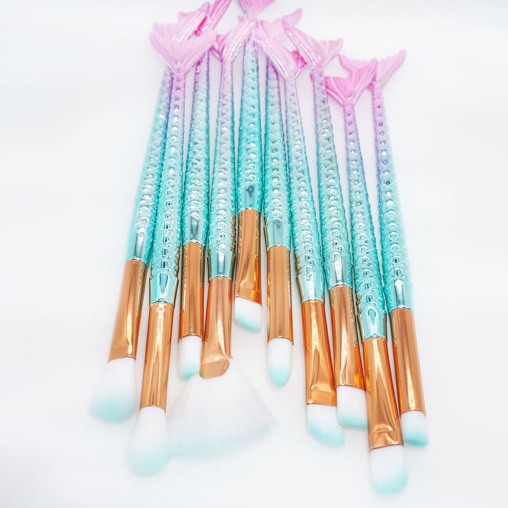 Dachuang Beauty (No Fish Brush) Mermaid Makeup Brush Set - Powder & Eyeshadow
