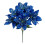 Glitzernde blaue künstliche Weihnachtssternblume mit Stiel – 1