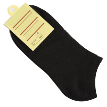 Casual Women Elastic Cotton Breathable Low Cut Ankle Boat Socks,Black
