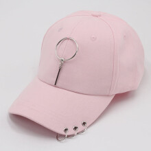 Unisex Baseball Cap Metallic Ring Chain Summer
