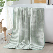 Velvet Bath Towels & Hand Towels – Absorbent, Hair-Drying, Strip-Patterned – Compatible with Home & Hotel Use