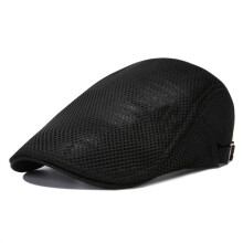 Gorro de verano de malla transpirable para hombre, gorra plana, boina, estilo Ivy Gatsby, gorra de repartidor de periódicos, gorra de taxista.