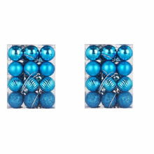 48pcs Shatterproof Christmas Ball Ornaments, Lake Blue, for Tree, DIY, Gifts, Home, Holiday, Wedding, Party Decor – Compatible with Xmas Trees