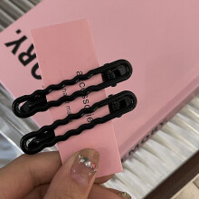 (2) Glossy Metal Hair Clips for Wedding & Party