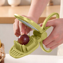 Multifunctional Fruit & Egg Slicer – Stainless Steel Blades for Fruits, Vegetables & Hard-Boiled Eggs