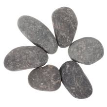 HOMEMAXS Painted Stone Crafts Grey 6 Pcs