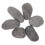 HOMEMAXS Painted Stone Crafts Grey 6 Pcs 1