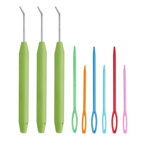 9x Crochet Hooks Set Tool Ergonomic Grip for Beginners Sewing Tools 1