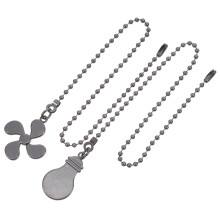 2pcs Classic Pull Chains Iron Ceiling Fan Chain Decor Designed For Ceiling Fans Black