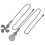 2pcs Classic Pull Chains Iron Ceiling Fan Chain Decor Designed For Ceiling Fans Black 1