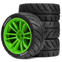 4pcs 68mm Rubber Tire Wheel Tyre 12mm Hex for TT01 TT02 TA06 XV01 XV02 PTG-2 1/10 RC Racing Car Upgrade Parts C