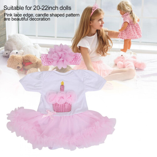 Roupas de boneca de simulação, acessórios substituíveis, vestido para bonecas de 20 a 22 polegadas. 2