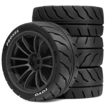 4 Stuks 68 mm Rubberen Wielband 12 mm Zeskant voor TT01 TT02 TA06 XV01 XV02 PTG-2 1/10 RC Raceauto-Upgradeonderdelen A