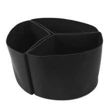 3-in-1 Silikon-Slow-Cooker-Einsatz 6 Quart auslaufsicher spülmaschinenfest Schwarz