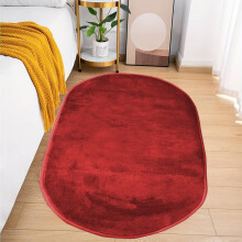 Tapis ovale duveteux à poils longs 40 x 80 cm, doux et moelleux, idéal pour la chambre, le chevet ou le salon des enfants et des filles.