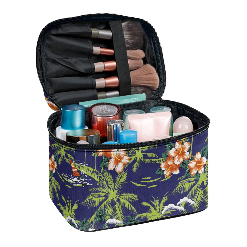 Makeup Bag with Slip-in Pockets Fold-Flat Travel Organizer