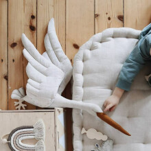 Baby Swan Doll Swan Wall Decor Ceiling Hanging Swan Soft Stuffed Toy for Kids Room Crib Mobile Nursery Room Decor