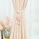 Pink Camellia Curtain Tie Backs Adjustable Fabric Strap 3
